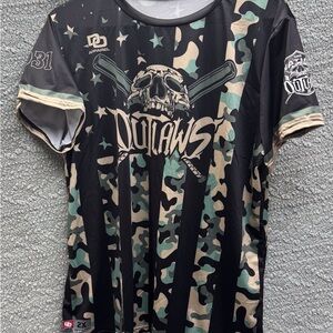 Camo Skull Kids Tee - Black and Green